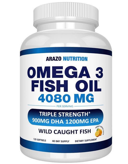 Arazo Nutrition Wild Caught Omega 3 Fish Oil – 120 Soft Gels